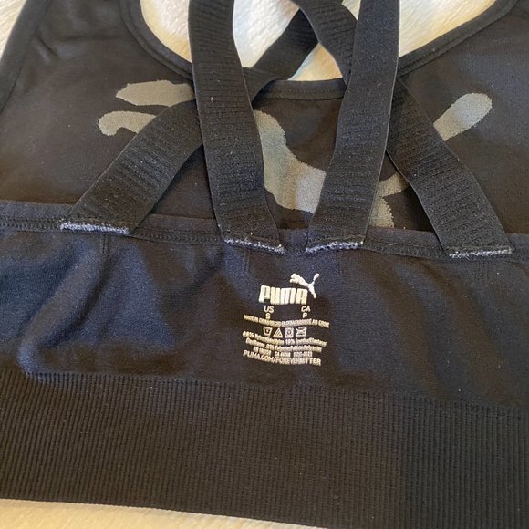 NWOT Black Puma Forever Better Seamless Sports Bra - Picture 7 of 8